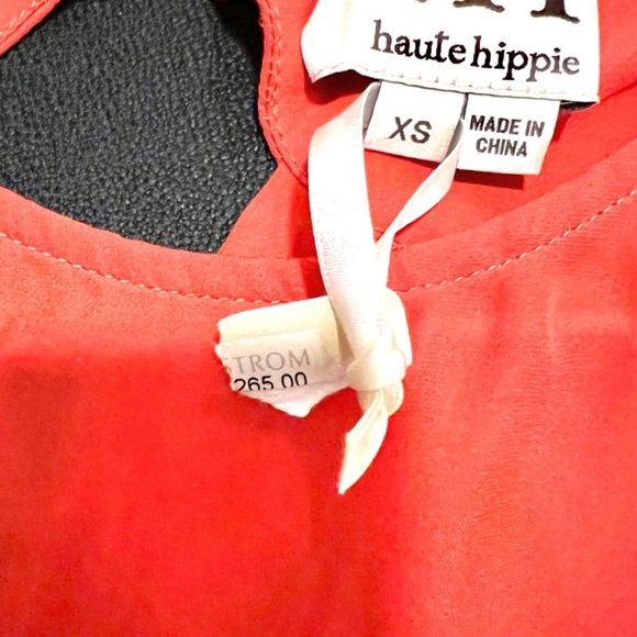Haute Hippie Orange Sleeveless Blouse Women’s Size XS Exposed Back NEW WITH TAGS - Picture 12 of 12